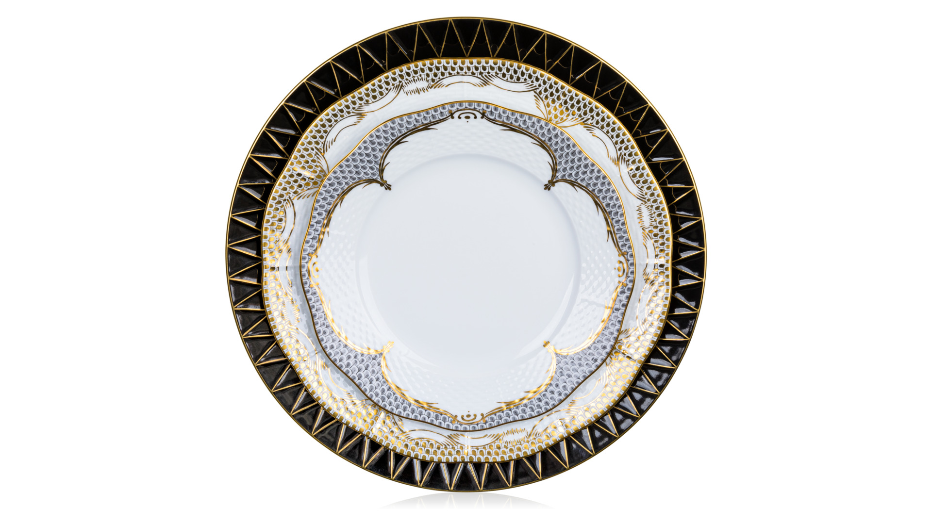 10631176 Herend Набор тарелок 6/18 "Чешуя" (золото) (Mix&Match) Фарфор, Керамика  - Вид №2