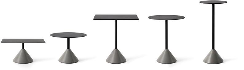 Bentu Design Высокий бетонный стол с алюминиевой столешницей Ding C239055-c239045  - Вид №2