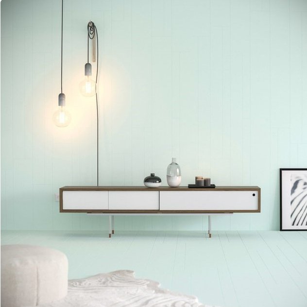 Тумба под телевизор длинная белая с ящиками Long new BRAGIN DESIGN  256521 Белый  - Вид №2