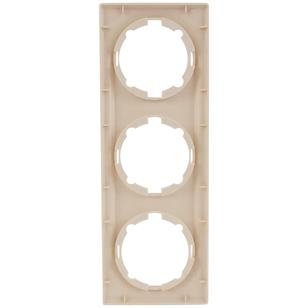 Рамка Florence от OneKeyElectro на 3 поста в бежевом цвете 82127001 STLM-0019886 - Вид №2