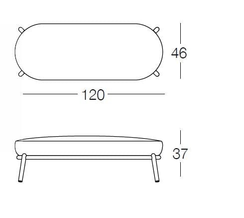 Скамейка из ткани MEMEDESIGN Drop ARCH-00078675 - Вид №12