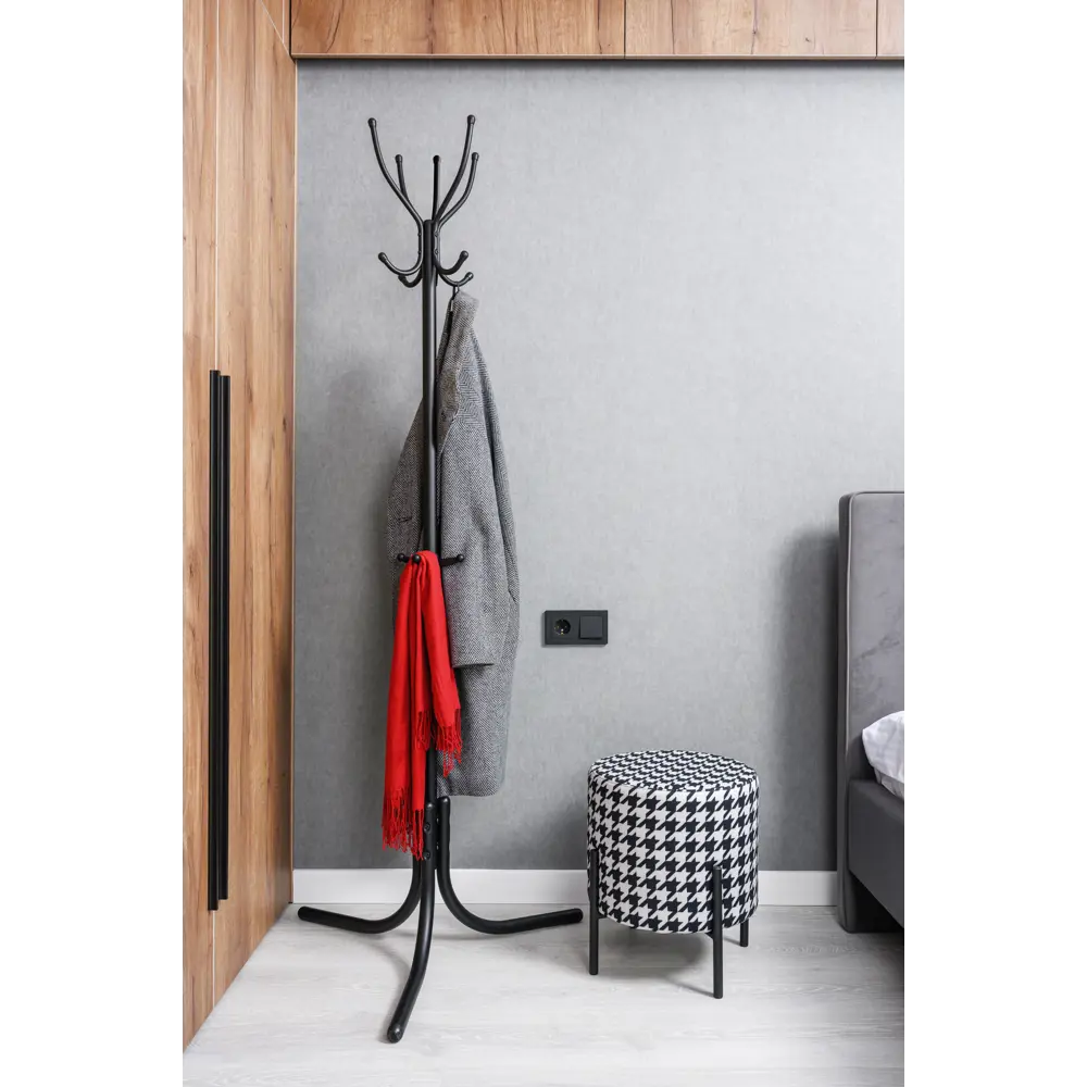 Вешалка напольная Nika ВК5-LM/Ч в стиле ретро для прихожей 89351034 Напольная вешалка STLM-1087000 - Вид №1