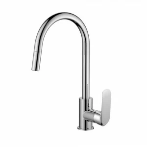 Orange M34-000cr однозахватный смеситель для кухни с вытяжной лейкой черный