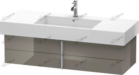 VE621508989 Тумбочка подвесная Vero #VE6215 1200 x 446 мм Фланелево-серый глянцевый лак Duravit
