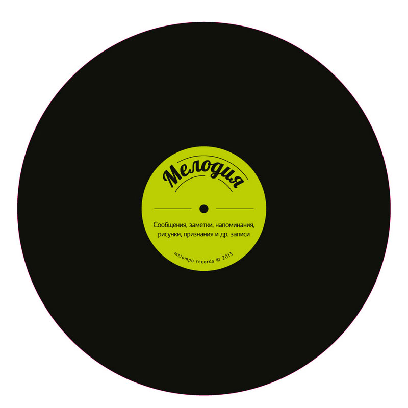 ML0108 Грифельная магнитная доска melody пластинка Melompo  - Вид №1