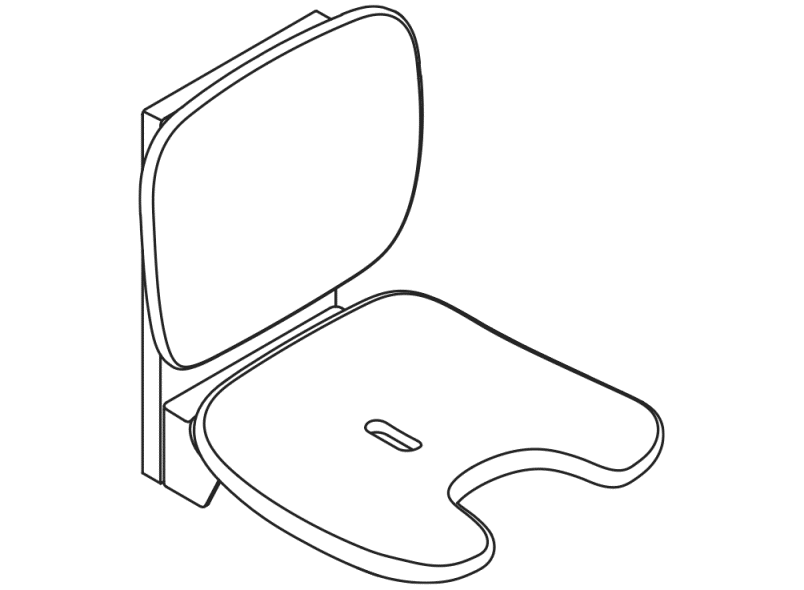 802.51.23960 удобство складного сиденья HEWI Serie 802 LifeSystem  - Вид №3