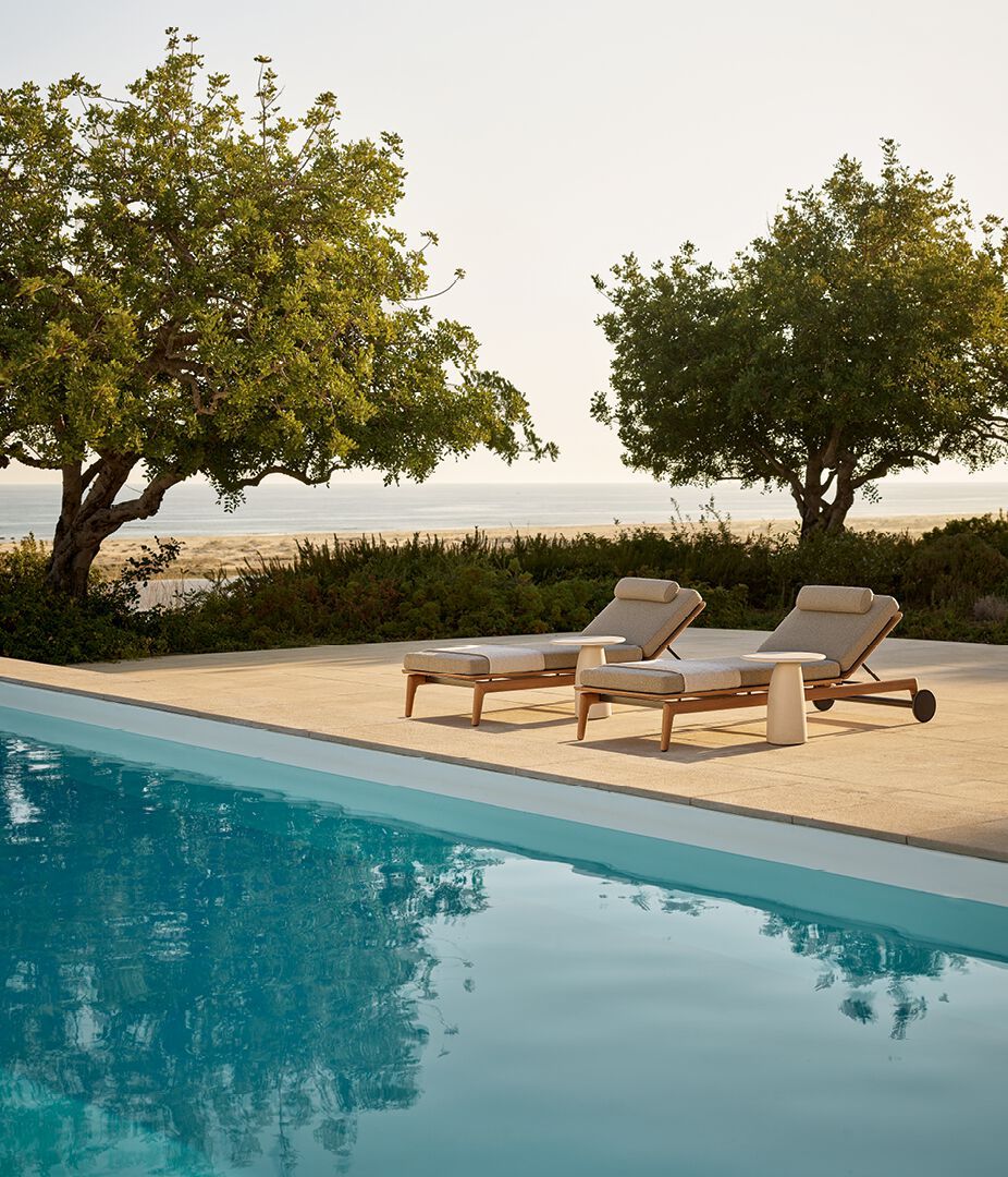 Тканевая откидная Садовая кровать с колесами Poliform Магнолия ARCH-00139197