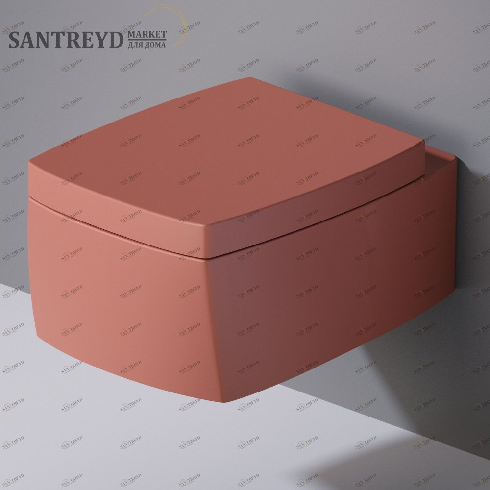 S521142 Подвесной унитаз настенный Розовый A. e T. Italia SQUARE Италия AeT ITALIA