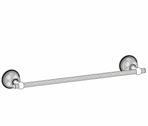 C56-508 C56-508 Настенный одинарный полотенцесушитель РУЧКА КУПОЛЬНАЯ DI Cristal & Bronze DÔME À MANETTES DIAMANT