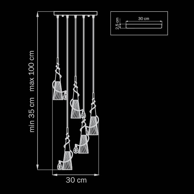 Люстра дизайнерская Albus серебро прозрачная 711059 LIGHTSTAR КАСКАД 056284 Серебро - Вид №1