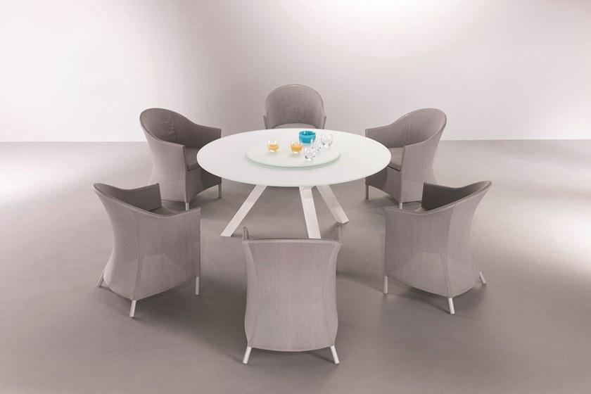 MOBIKA GARDEN Садовый стол из алюминия и стекла с ленивой сьюзан sun-id-1390023 - Вид №2