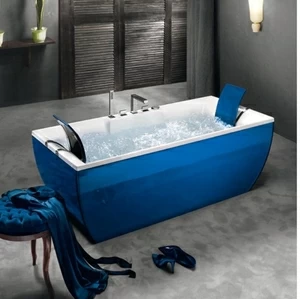 Ванна угловая с гидромассажем Kali Color Blue 180 см