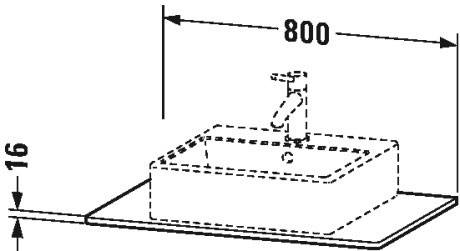 XS060D08686 XSquare Консоль Капучино глянцевый лак Duravit - Вид №1