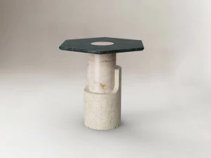 DOOQ Высокий шестиугольный мраморный стол