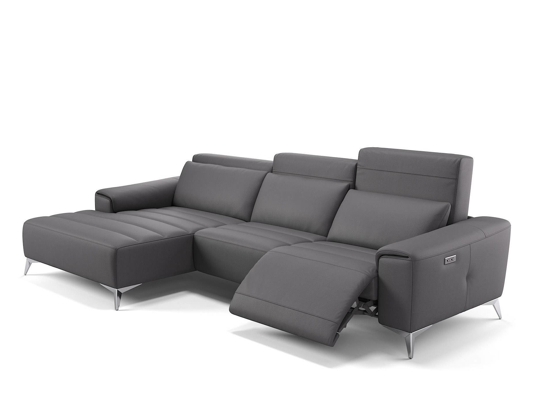 Кожаный диван с полуостровом Sofanella Bella ARCH-00001639