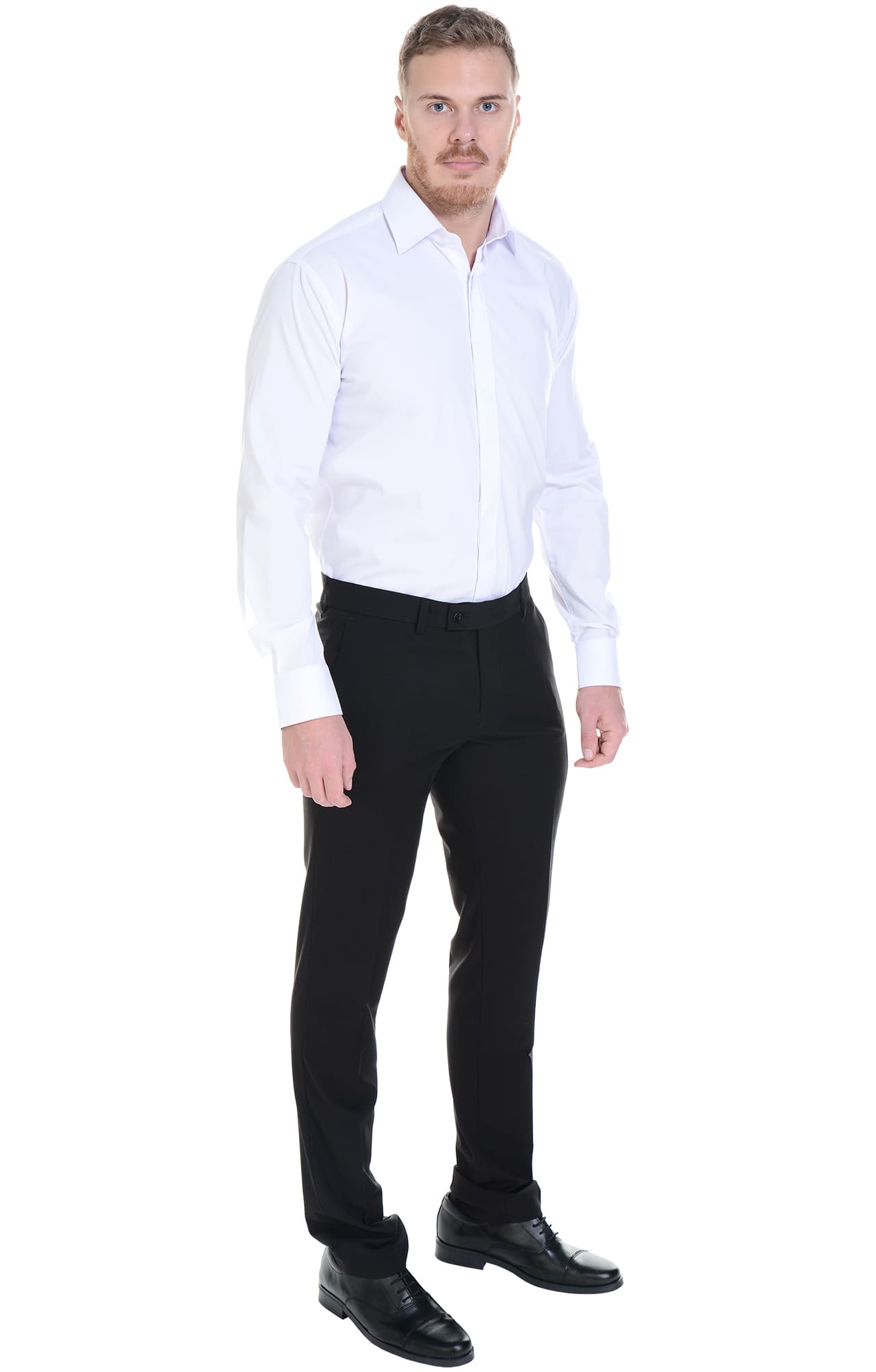 62470 Рубашка мужская  white El-Risto  Корпоративная одежда  размер 45/182-188  - Вид №6