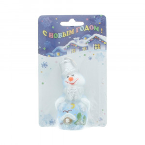 1498 Свеча новогодняя 3 "Снеговик"