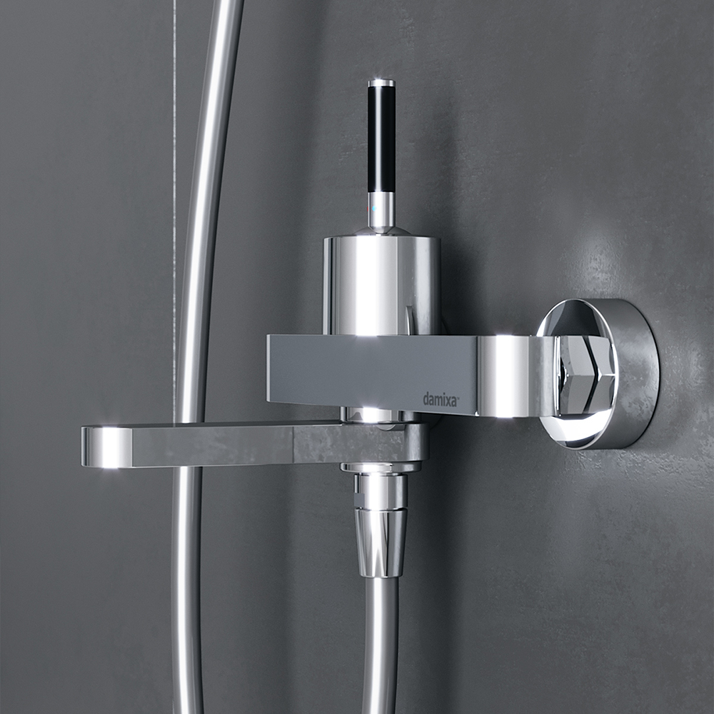 291000000 смеситель для ванны/душа поворотный излив (черный) Damixa Arc - Вид №6