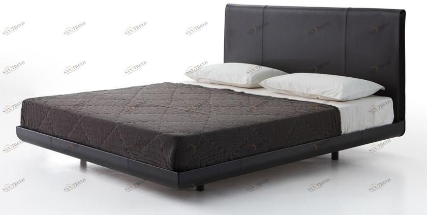 Porro Кровать двуспальная в коже с высоким изголовьем sun-id-1515943