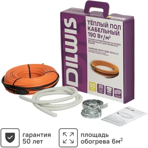 Нагревательный кабель для теплого пола DILWIS 6 м2 1140 Вт 89394475 STLM-2039856