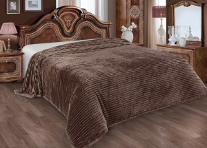 90373817 Плед Грация 84 150x205 см велсофт, цвет шоколад STLM-0204785 МАРИАННА