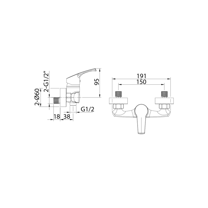 STESB00M03 Смеситель для душа Milardo Sterm  - Вид №2