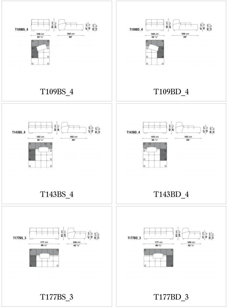 B&B Italia Модульный тканевый диван Tufty time sun-id-1496418 - Вид №11