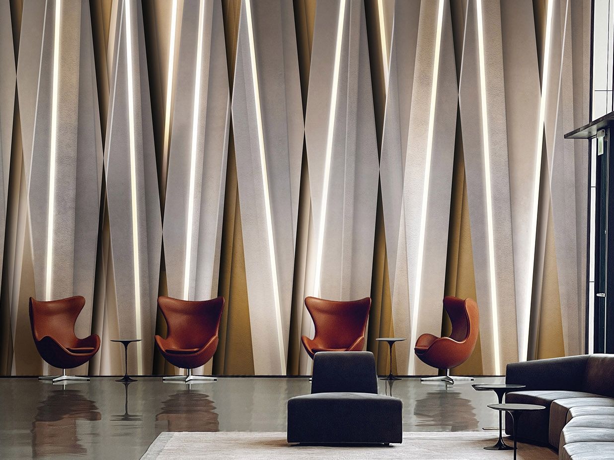 Геометрические обои ПВХ бесплатно, экологически чистые, моющиеся WallPepper коллекция 2023 ARCH-00068002