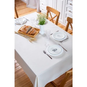 91607476 Скатерть на стол с ВО пропиткой Colorprint Natural beige прямоугольная 220x138 см цвет бежевый STLM-0817513