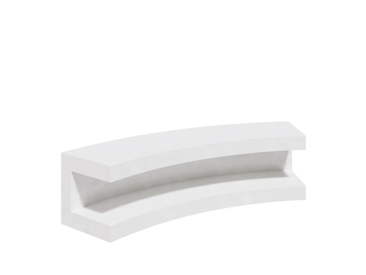 Изогнутая бетонная скамья без спинки amop ARCH-00026461