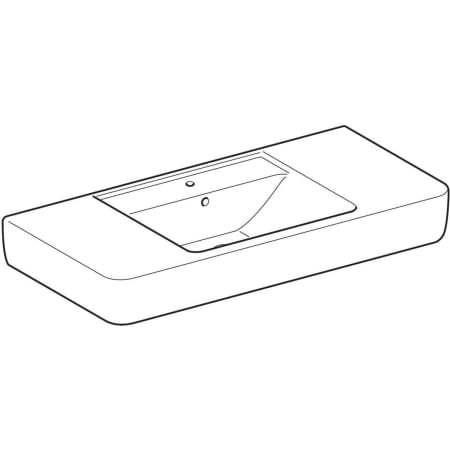 125185000 Накладная раковина Geberit Renova Plan с полкой Geberit  - Вид №6