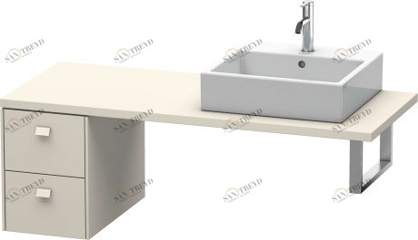 BR513509191 Brioso Шкафчик для консоли Серо-коричневый декор Duravit