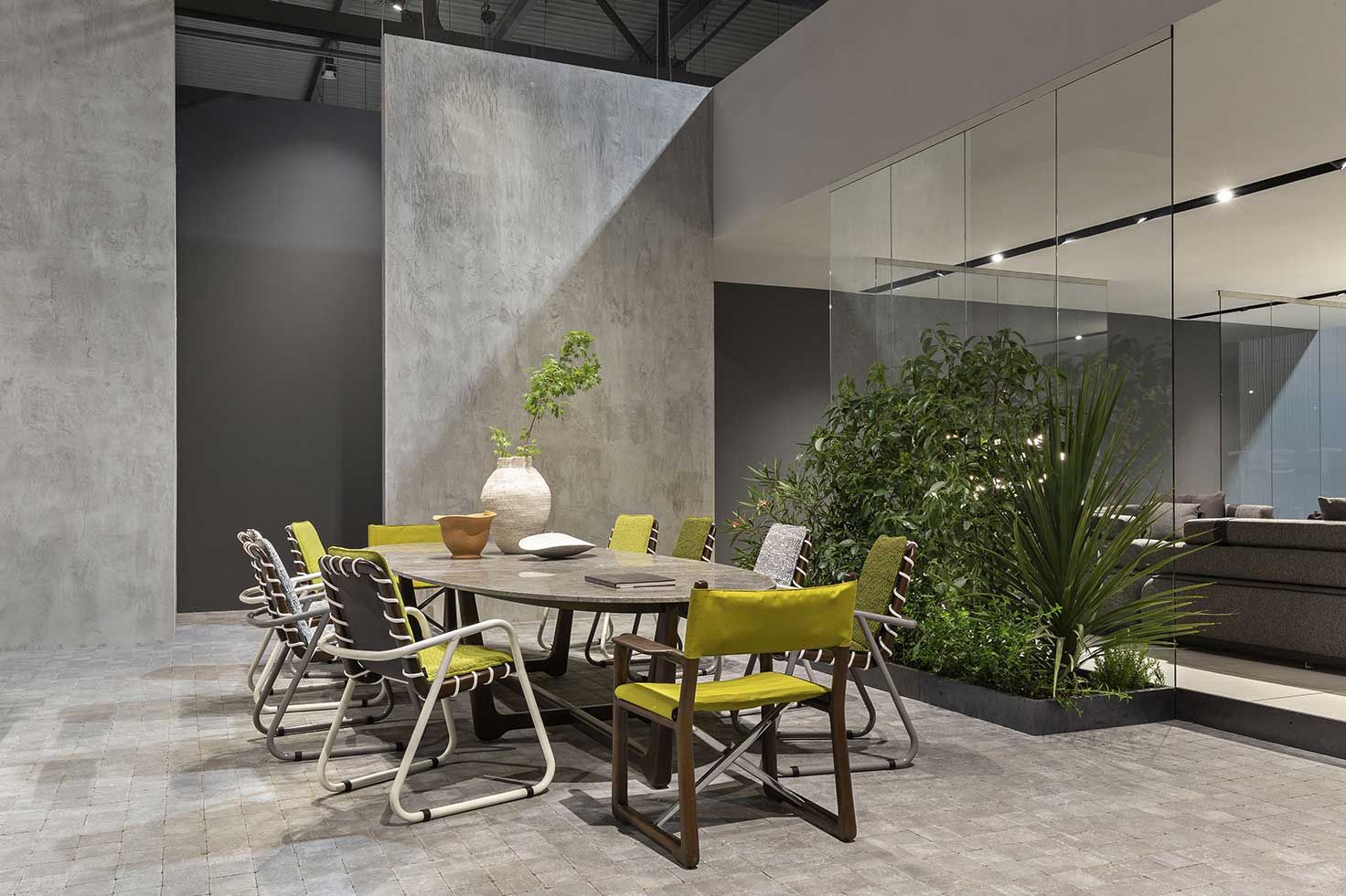 Овальный стол из мрамора бардильо и красного дерева Exteta Sunset ARCH-00103061 - Вид №10