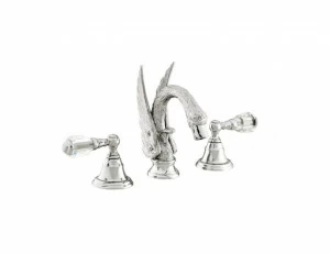 039642.D00.00 Раковина с тремя отверстиями и кристаллами Swarovski Золото 24К