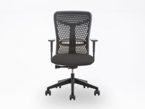 Регулируемое по высоте офисное кресло с колесами и подлокотниками