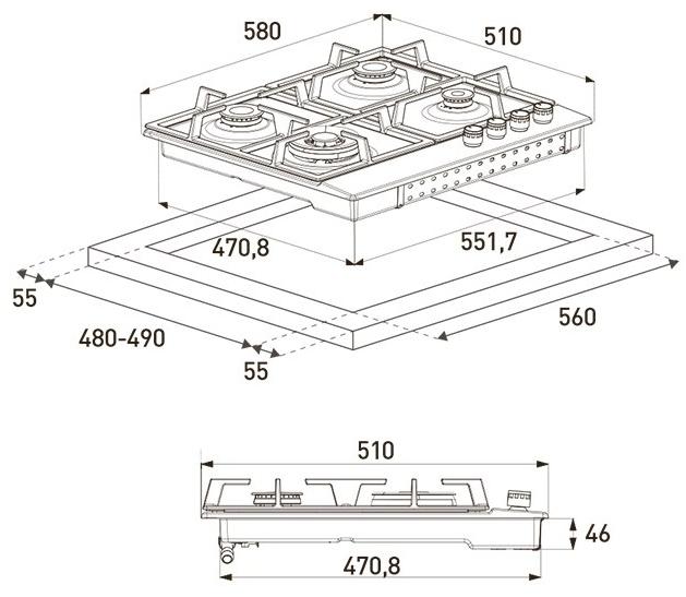 Grundig Газовая плита  7751688346  - Вид №1