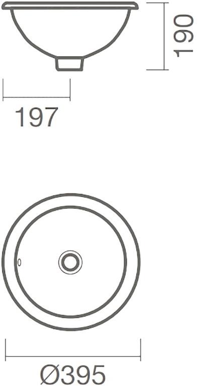 Встраиваемая раковина Sanitana JARA 39 S10064150400000 ( JRLE0E )  - Вид №1