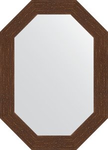 BY 7089 Зеркало в багетной раме - мозаика античная медь 70 mm EVOFORM Octagon