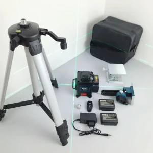 91994046 Уровень лазерный Hilda 4D laz101-1 зеленый луч, на штативе, дальность до 30 м STLM-1469907