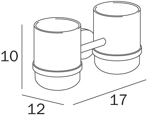 INDA® Подставка для зубных щеток из матового стекла Forum A3610d - Вид №1