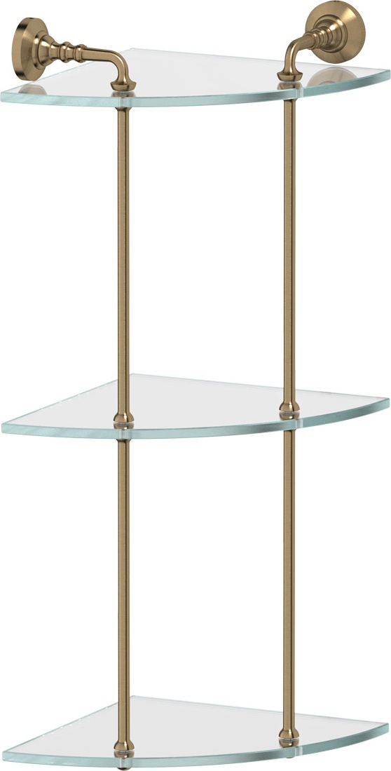 STI 519 Полка угловая 3-х ярусная 23 cm 3SC STILMAR ANTIQUE BRONZE Treesseci 3SC