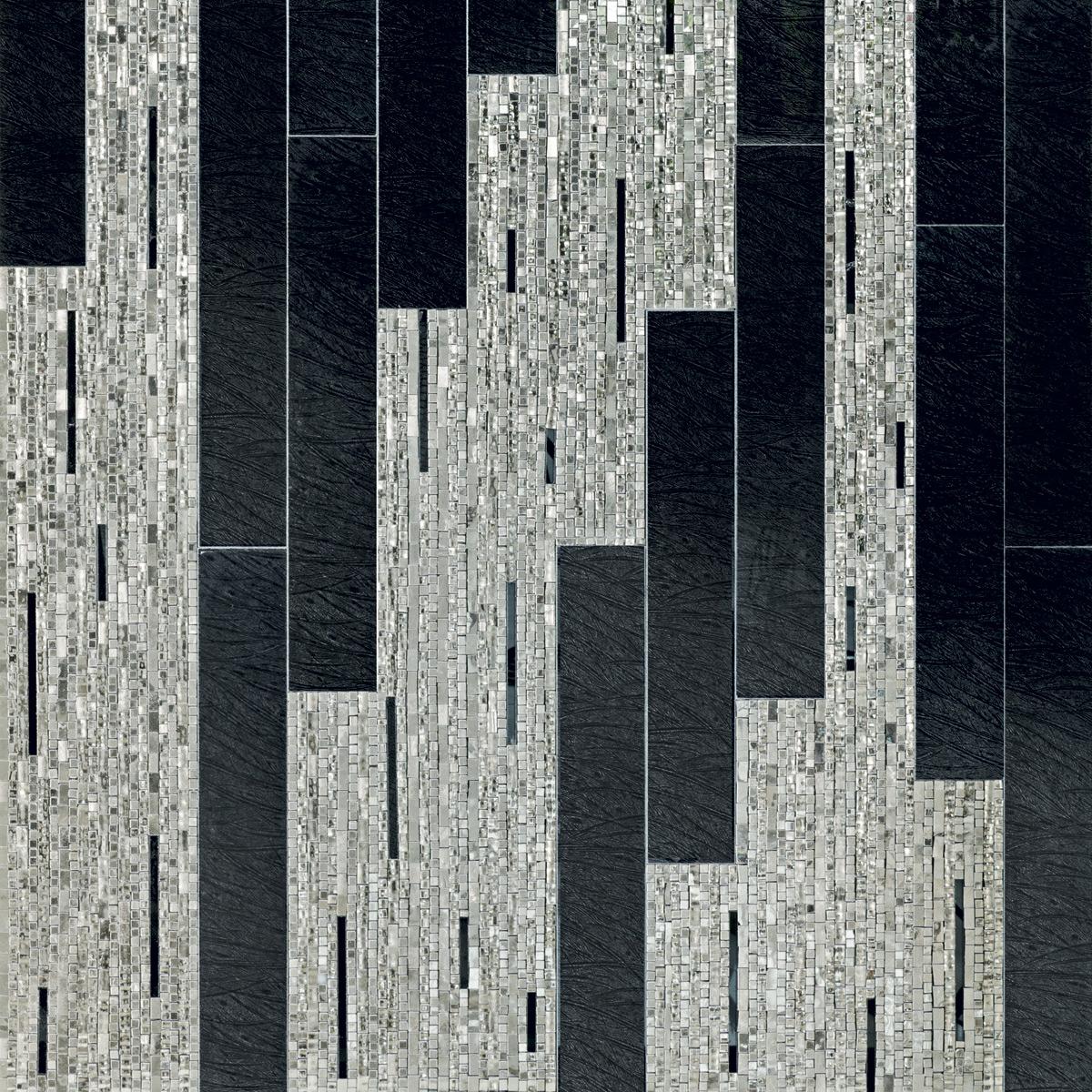 SICIS Bucolico Black Bo-Grey Vetrite Tile sun-id-1991302 - Вид №60