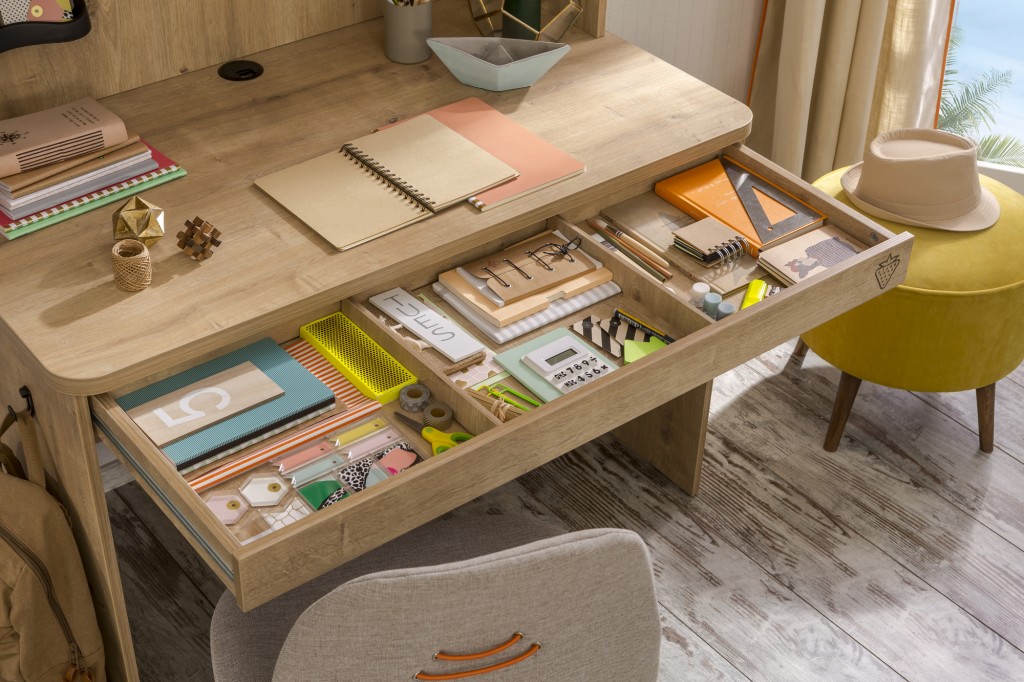 Письменный стол с ящиком 110 см орех Mocha CILEK MOCHA 00-3832442 Бежевый Santreyd  - Вид №5