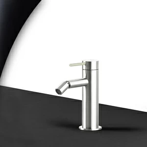 Смеситель для биде сталь глянцевая с серой ручкой Toki Radomonte TKI4LCIL19