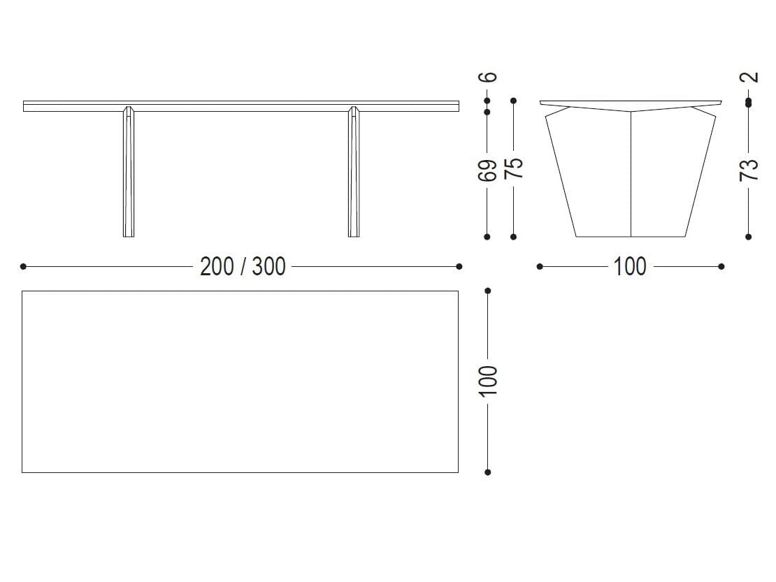 Прямоугольный стол из массива дерева Riva 1920 NAVALIA ARCH-00021793 - Вид №2