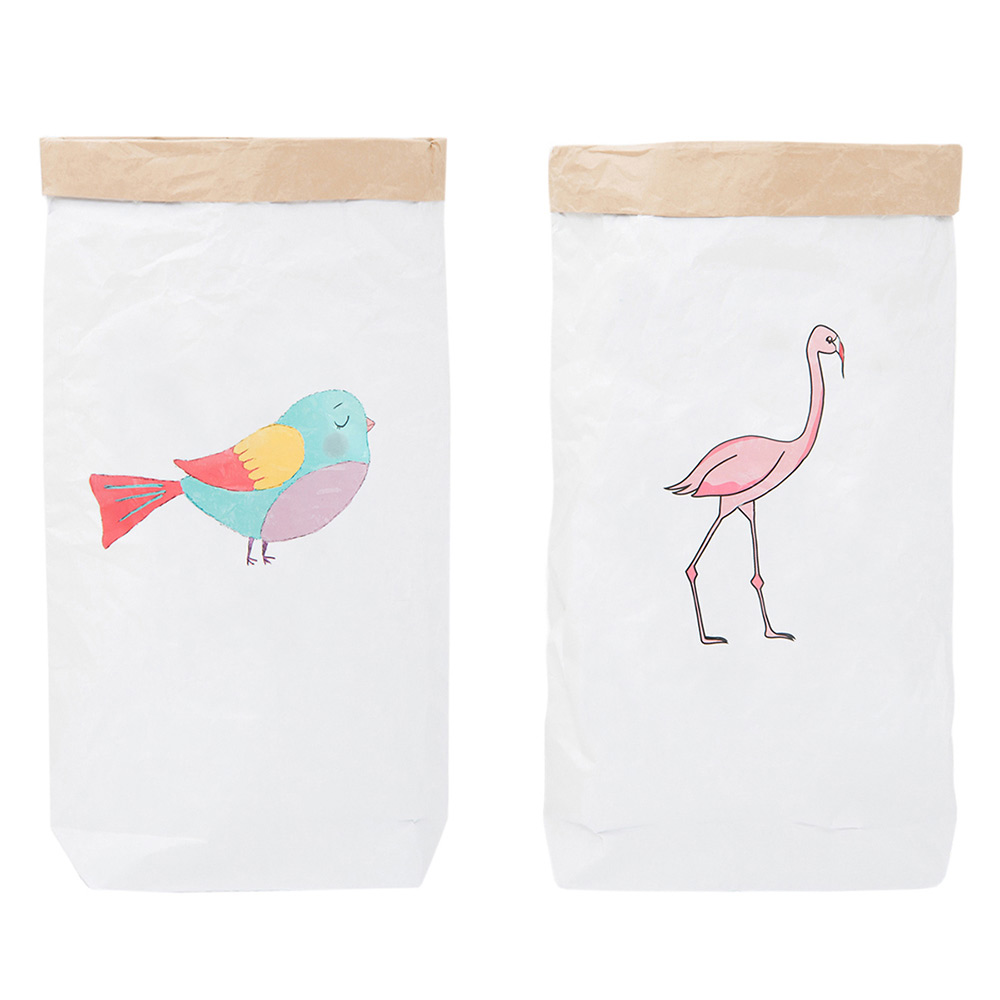 Эко-мешок для игрушек Flamingo из крафт бумаги VAMVIGVAM FLAMINGO 282063 Белый;бежевый Santreyd  - Вид №1