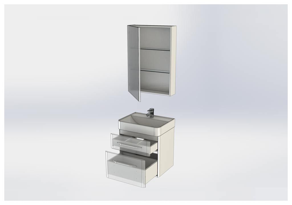 Мебель для ванной Aquanet Виченца 60 белый 00199301 - Вид №9