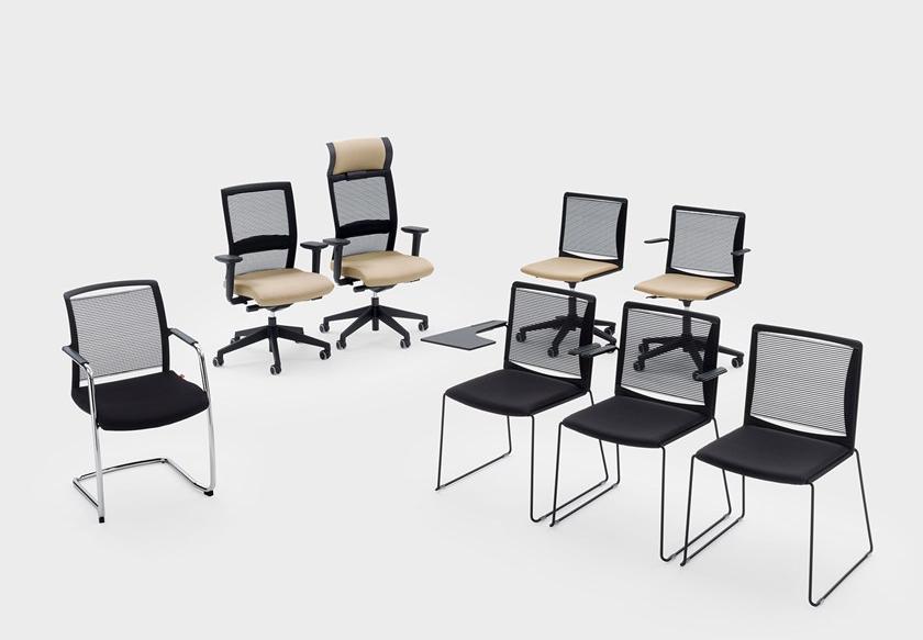 Viganò Тканевый стул на санках с подлокотниками Winner sun-id-1515658 - Вид №3