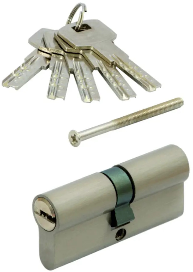 91504564 Цилиндровый механизм личинка Vettore ZN M90 Z NI (35x55) 5 ключей (Никель) для врезного замка входных и межкомнатных две STLM-0898611