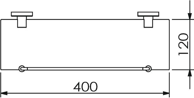 11051D Полка подвесная цвет хром LANGBERGER BURANO - Вид №2
